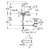 Grohe Professional Cubeo Umyvadlová baterie s výpustí - táhlo, chrom 1017490000 nakres