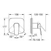 Grohe Cubeo podomítkový sprchový set s hlavovou sprchou, matná černá (1053342430) nakres
