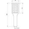 Technický výkres obdélníkové ruční sprchy SK0146 s rozměry 260x82 mm a připojením G 1/2"