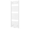Bílý koupelnový radiátor a otopný žebřík Besteco Grande v oblém provedení, rozměry 45x133 cm se středovým připojením Kód: G45133OWSP