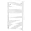 Bílý koupelnový radiátor Grande rovný 60x97 cm - čelní pohled na topný žebřík Kód: G6097RW
