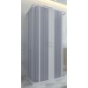 Třístranný sprchový kout BESTECO Flex 80-100 cm středové otevírání chrom hliníkový korpus čiré 6mm sklo kód FLEX3STR100
