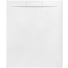 Bílá obdélníková sprchová vanička Nilo blanco 120x100 cm z litého mramoru se skrytým odtokovým žlábkem.