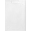 Moderní bílá obdélníková sprchová vanička 120x80 cm Nilo blanco z litého mramoru [Kod:NI120080BLEQZ]