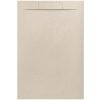 Béžová obdélníková sprchová vanička Nilo beige 120x80 cm z litého mramoru se skrytým odtokem