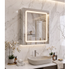 Zrcadlová koupelnová skříňka BESTECO Luxa 60x70 cm s obvodovým LED osvětlením