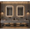 LED zrcadlo 60x75 cm černý rám, odmlžování, stmívání , Kód: MFA6075SH