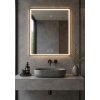 BESTECO LED zrcadlo v černém rámu 60x75 cm odmlžování, změna barvy, stmívání