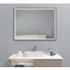 LED zrcadlo 100x75 cm černý rám, odmlžování, stmívání  MFA1075SH