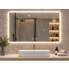 [Kód: MLES80X12-H] Velkoformátové obdélníkové LED zrcadlo BESTECO 120x80 cm s 20mm pískovaným okrajem, předním i zadním osvětlením a dotykovým panelem.