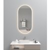 Oválné koupelnové LED zrcadlo BESTECO 60x120 cm s funkcí odmlžování a stmívání
