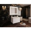 BESTECO Wave Koupelnový set s keramickým umyvadlem Kube 80x48x63 cm (bílá)