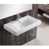 BESTECO Wave Koupelnový set s keramickým umyvadlem Kube 80x48x63 cm (bílá)