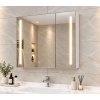 Zrcadlová skříňka Stripe 80x70cm s LED osvětlením a zvětšovacím zrcátkem Mars 80
