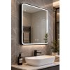 Designové černá kartáčované LED zrcadlo 60x80 cm nad umyvadlem v koupelně, Kód:DEIRAZ6080LEDSBBK