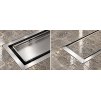Odtokový sprchový žlab Tile 90 cm s roštem a sifonem, nerez
