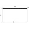 Rozměry nákres LED zrcadlo Guru 120x70 cm