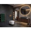 [Kód: STR2044] Závěsné WC BESTECO Flos bílé 36x55 cm sanitární keramika detail mísy a Soft-Close sedátka.