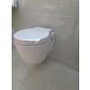 BESTECO Tondo závěsné WC (Rimless, 40x50 cm, včetně sedátka, bílé matné)