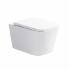 Závěsné WC BESTECO ORLO hranatý design bílá barva Rimless splachování rozměr 35x50,5 cm se SLIM Soft-Close sedátkem, TR2216