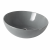 Šedé keramické umyvadlo na desku Besteco Gray o průměru Ø 39 cm.