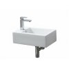 [Kód: TR4127] Besteco Brainy Keramické umývátko na WC 50x25 cm, s otvorem pro baterii vlevo, bílé