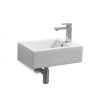 [Kód: TR4127A] Besteco Brainy Keramické umývátko na WC 50x25 cm, s otvorem pro baterii vpravo, bílé