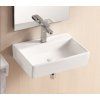 Besteco Michaelle 51 keramické umyvadlo 51x36 cm v bílém provedení s lesklou chromovou baterií