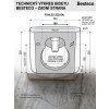 Závěsná keramická výlevka BESTECO barva Cotto cihlová s úpravou Anticalc proti vodnímu kameni s přepadem a otvorem pro baterii rozměr 37x54 cm, kód TR5119-COTTO