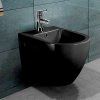 Závěsný bidet BESTECO BOCH v černé matné barvě sanitární keramika skryté uchycení s přepadem a otvorem pro baterii rozměr 37x55 cm, kód BE5376-18
