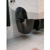 Besteco Arco závěsné keramické WC 36x52 cm (černé matné, Rimless, se sedátkem)