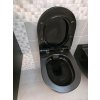 Besteco Arco závěsné keramické WC 36x52 cm (černé matné, Rimless, se sedátkem)