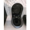 Besteco Arco závěsné keramické WC 36x52 cm (černé matné, Rimless, se sedátkem)