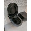 Besteco Arco závěsné keramické WC 36x52 cm (černé matné, Rimless, se sedátkem)