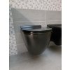 Besteco Arco závěsné keramické WC 36x52 cm (černé matné, Rimless, se sedátkem)