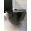 Besteco Arco závěsné keramické WC 36x52 cm (černé matné, Rimless, se sedátkem)