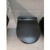 Besteco Arco závěsné keramické WC 36x52 cm (černé matné, Rimless, se sedátkem)