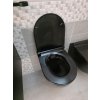 Besteco Arco závěsné keramické WC 36x52 cm (černé matné, Rimless, se sedátkem)