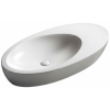 Keramické umyvadlo na skříňku Besteco Stone 89,5x46,5x15 cm v lesklé bílé barvě.. Kód:TR4527